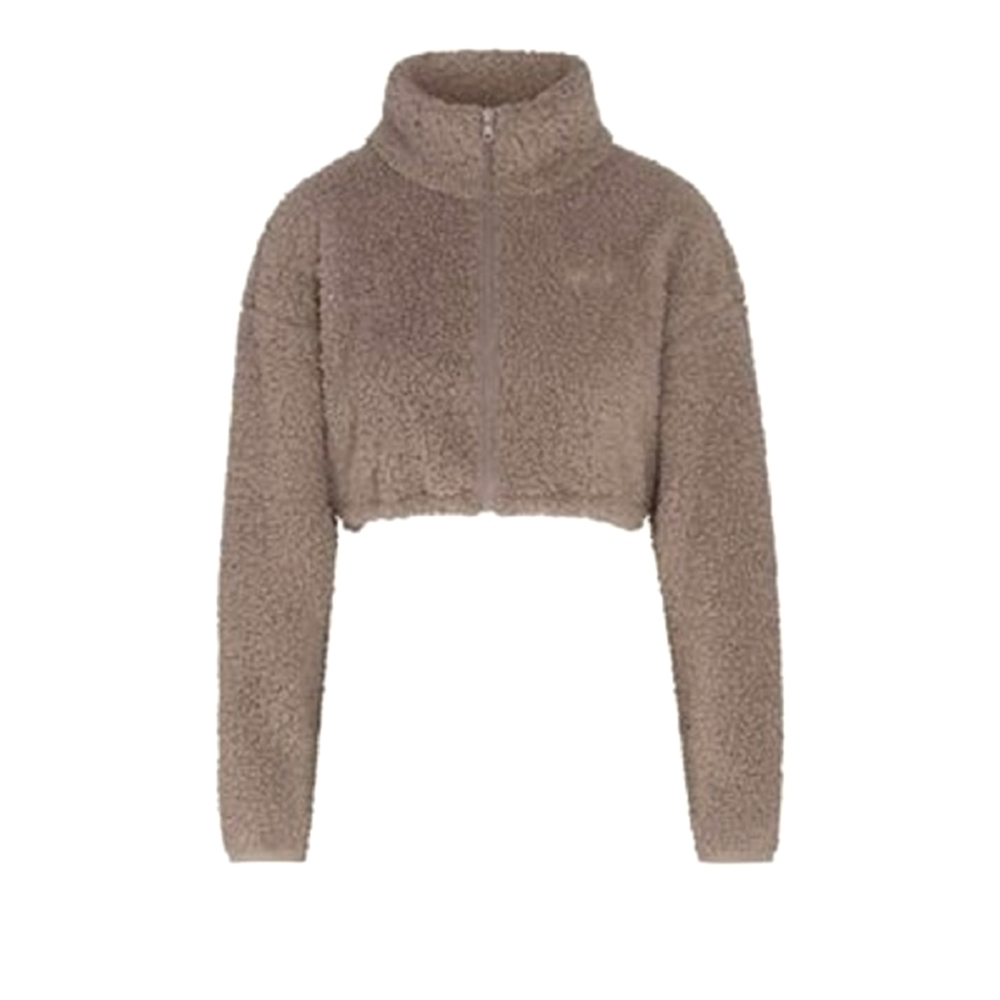 NWT SKIMS CROPPED SHERPA TEDDY JACKET Cozy DESERT 4X SHERPA SOFT
